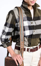 Embossed Saddle Bag ™ - Pecan (Brown)