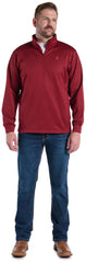 Quarter Zip Fleece Pullover ™ - Red Heather (Red)