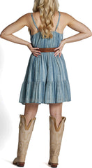 Justin Summer Dress ™ - Denim Stripe (Blue)