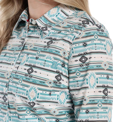Justin Women's Woven Shirt ™ - Turquoise (Multicolor)