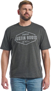Justin Men's Hexagon Outline Tee ™ - Grey