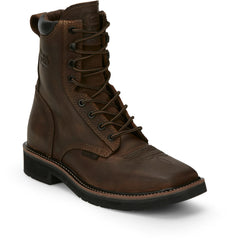 Pulley 8" Steel Toe ™ - Aged Bark (Brown)