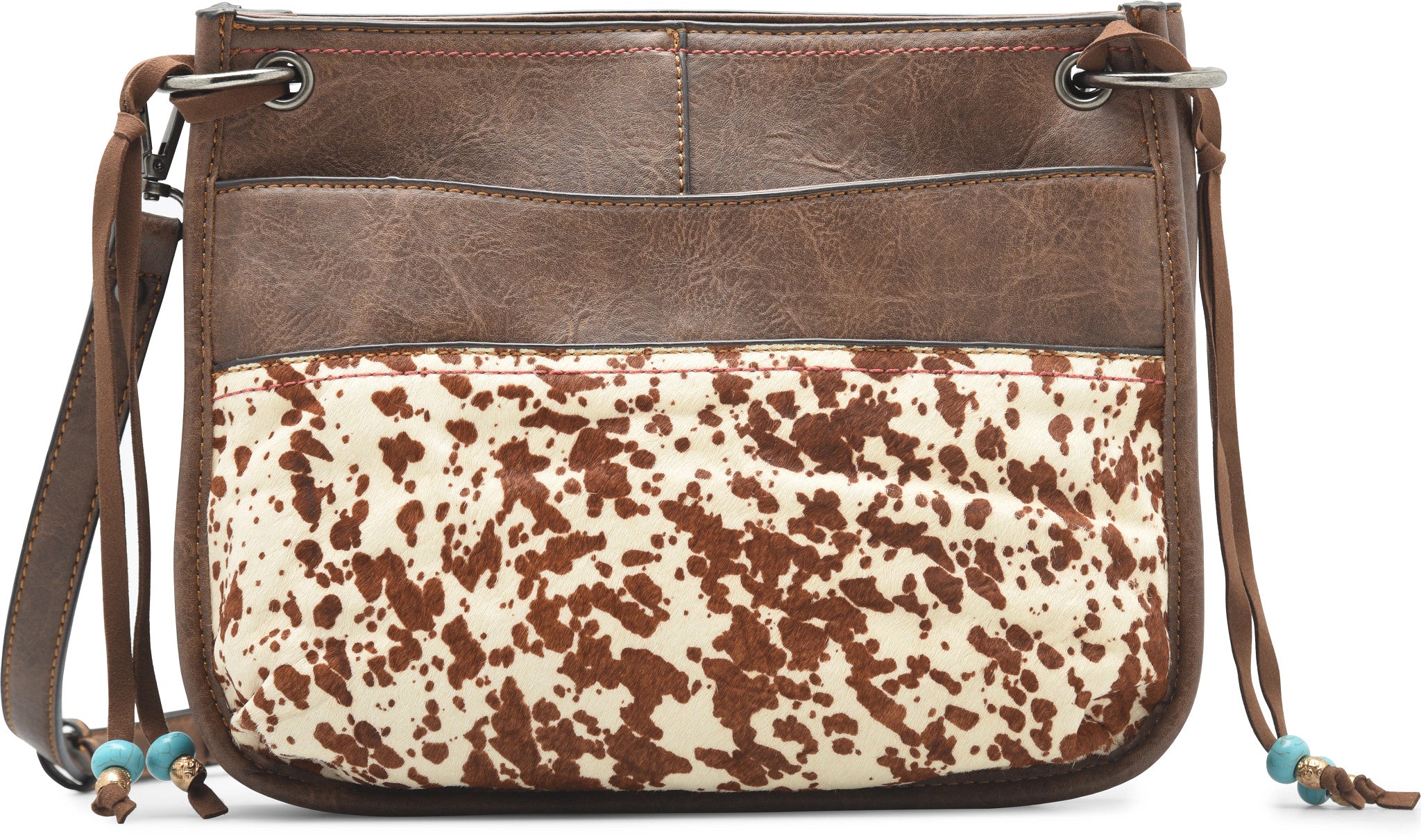 Painted Hair-on Shoulder Bag ™ - Brown