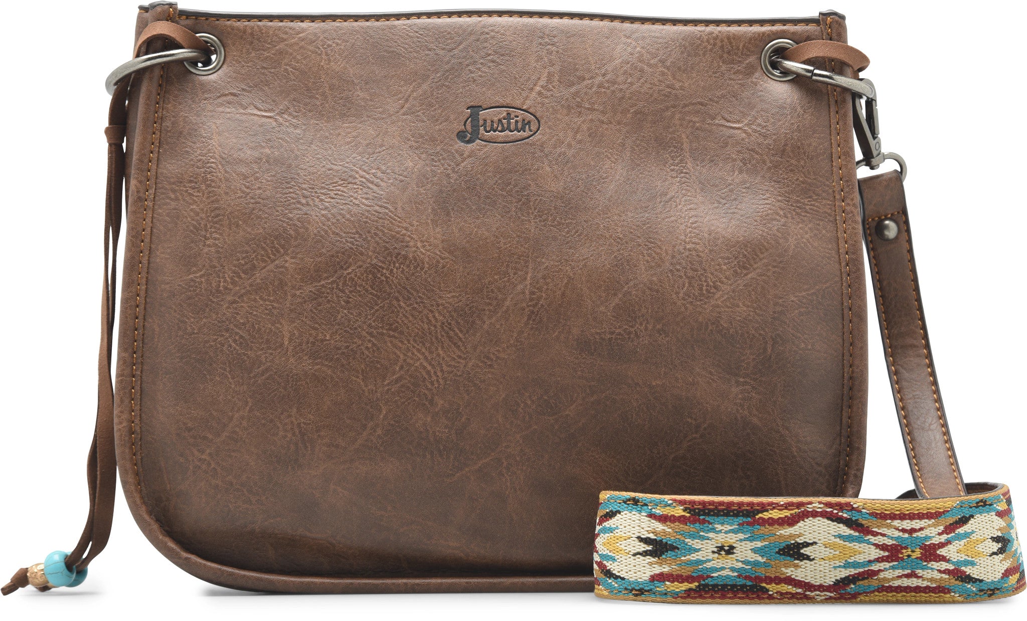 Painted Hair-on Shoulder Bag ™ - Brown