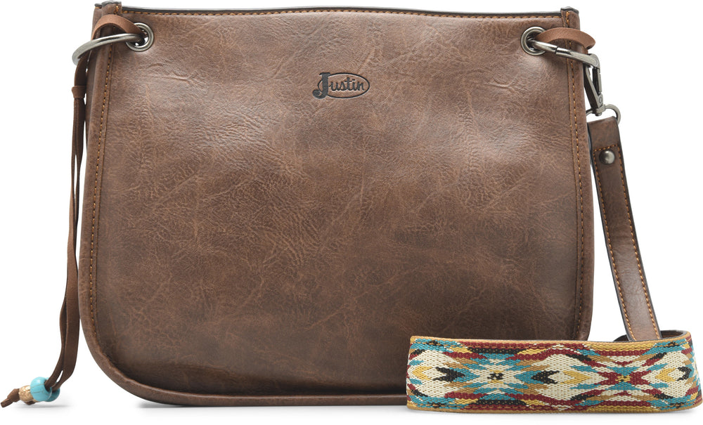 Painted Hair-on Shoulder Bag ™ - Brown