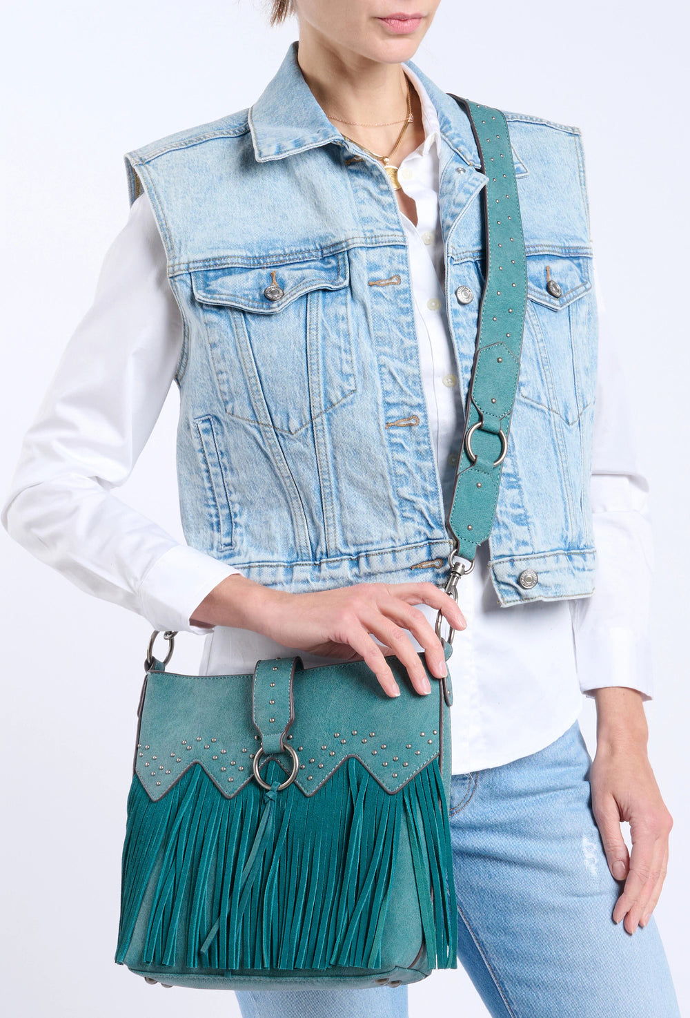 Fringe Crossbody Bag ™ - Turquoise (Blue)