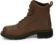 Katerina 6" Steel Toe Waterproof Work Boot ™ - Aged Bark (Brown)