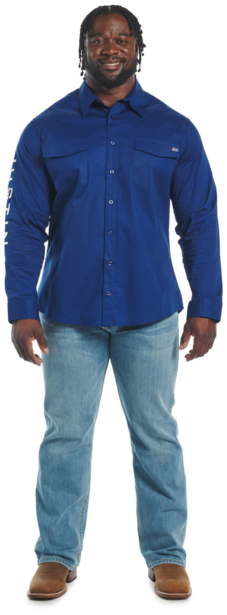 Justin Team Button Down ™ - Blue Depth (Blue)