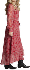 Justin Women's Wrap Maxi Dress ™ - Red