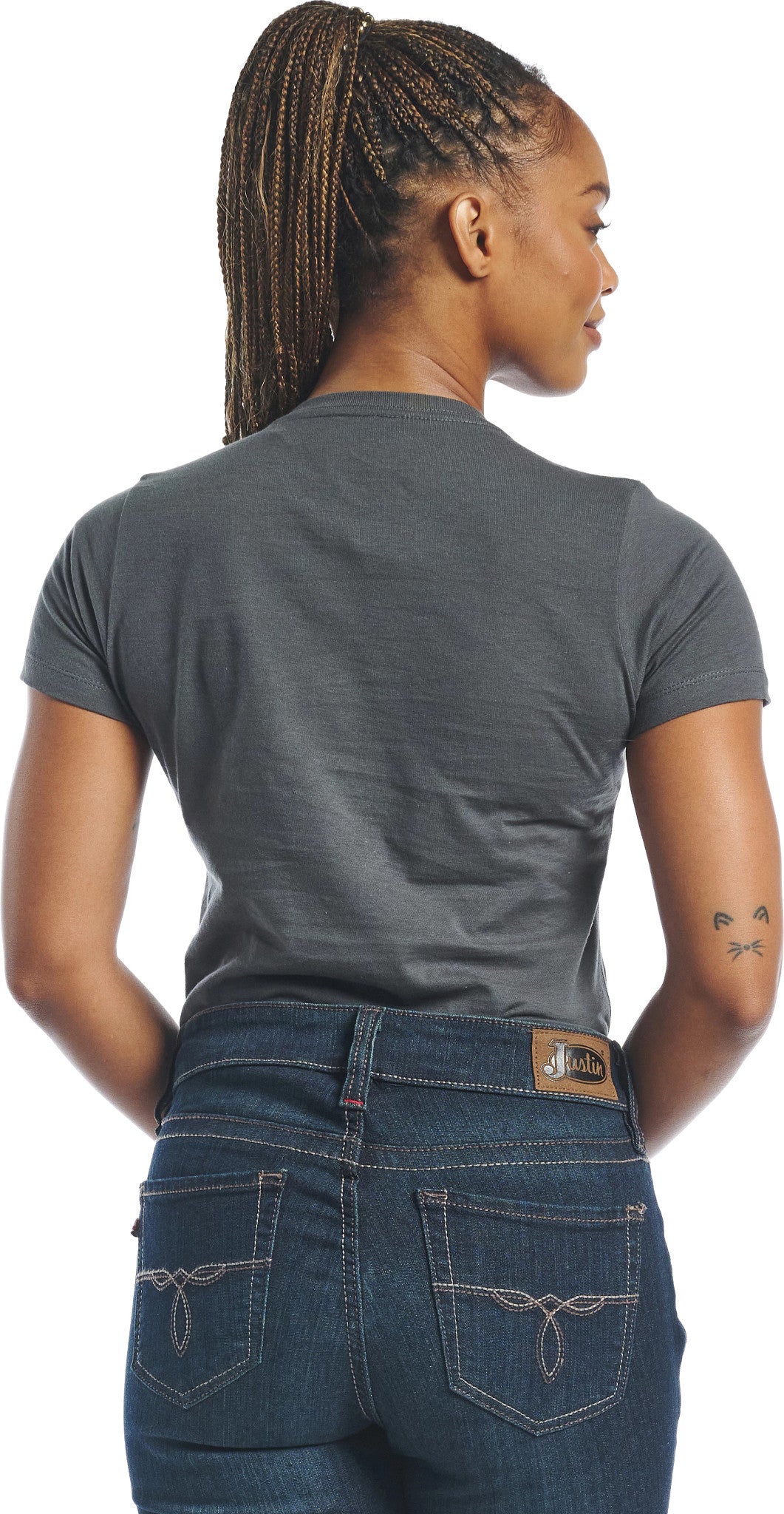 Justin Women's Original Logo Tee ™ - Charcoal (Grey)