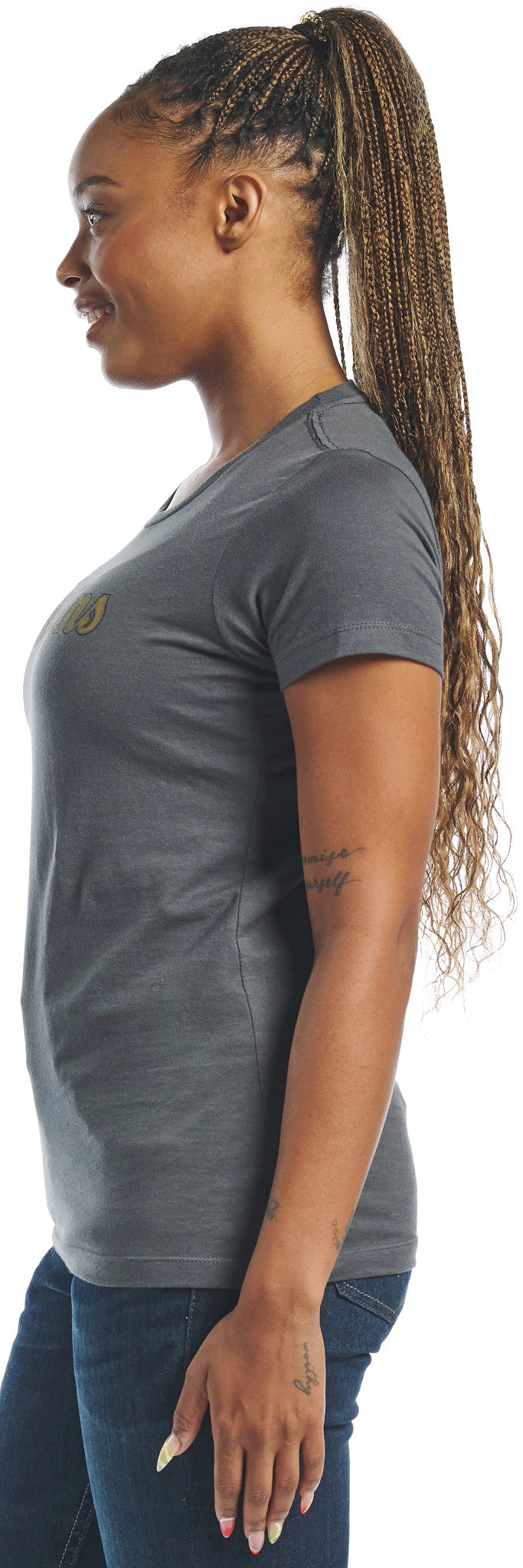 Justin Women's Original Logo Tee ™ - Charcoal (Grey)