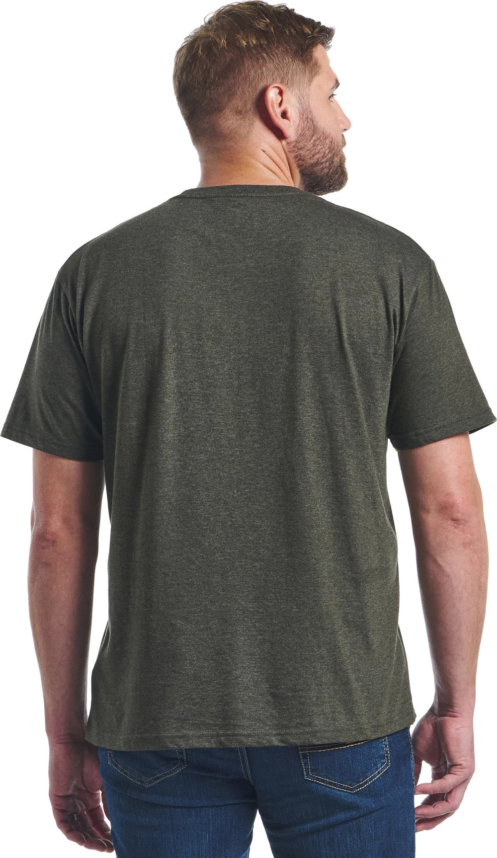 Justin Men's Bison Tee ™ - Olive Heather (Green)