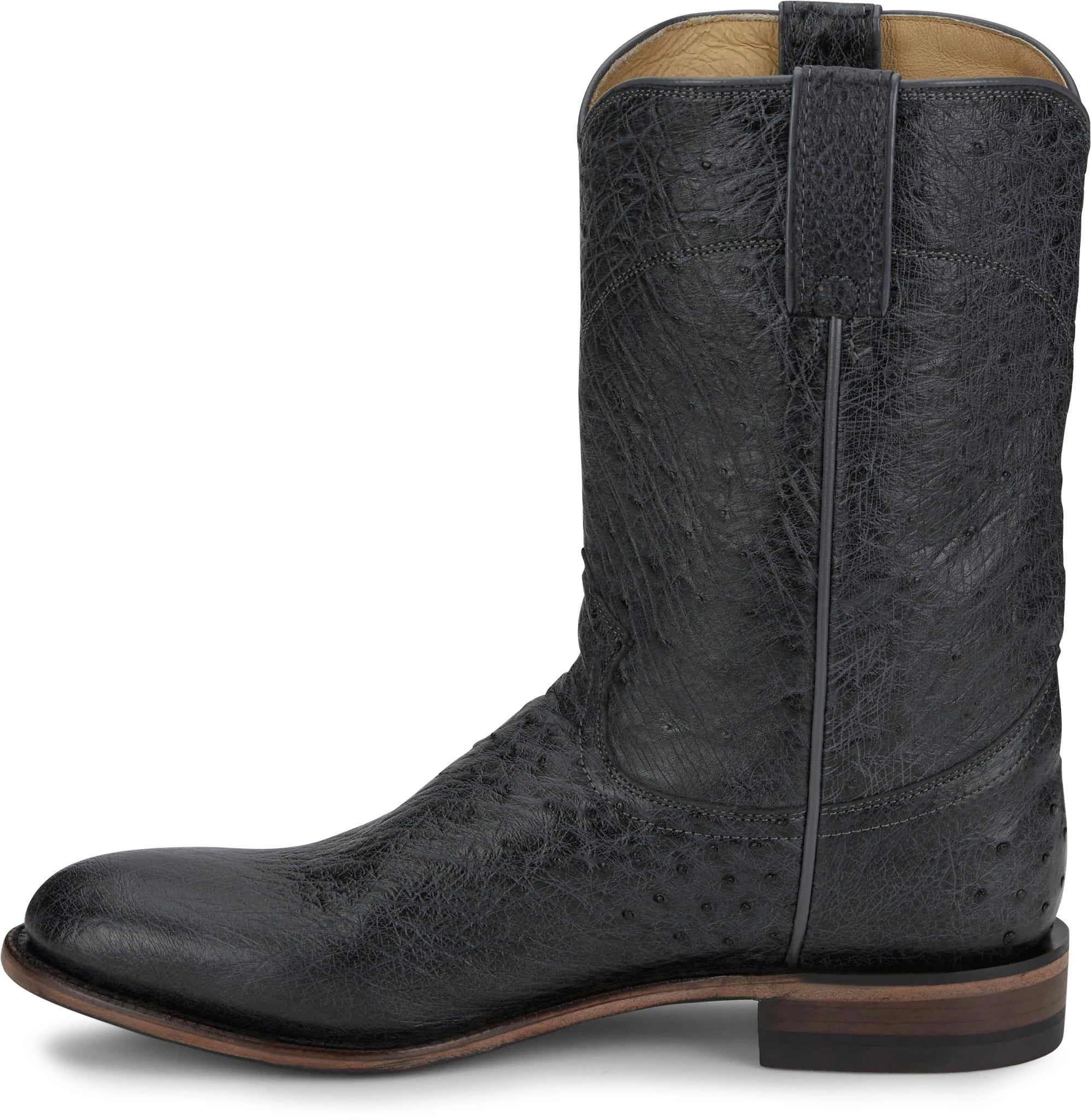 Stinson 10" Smooth Ostrich Roper ™ - Grey Vale (Grey)
