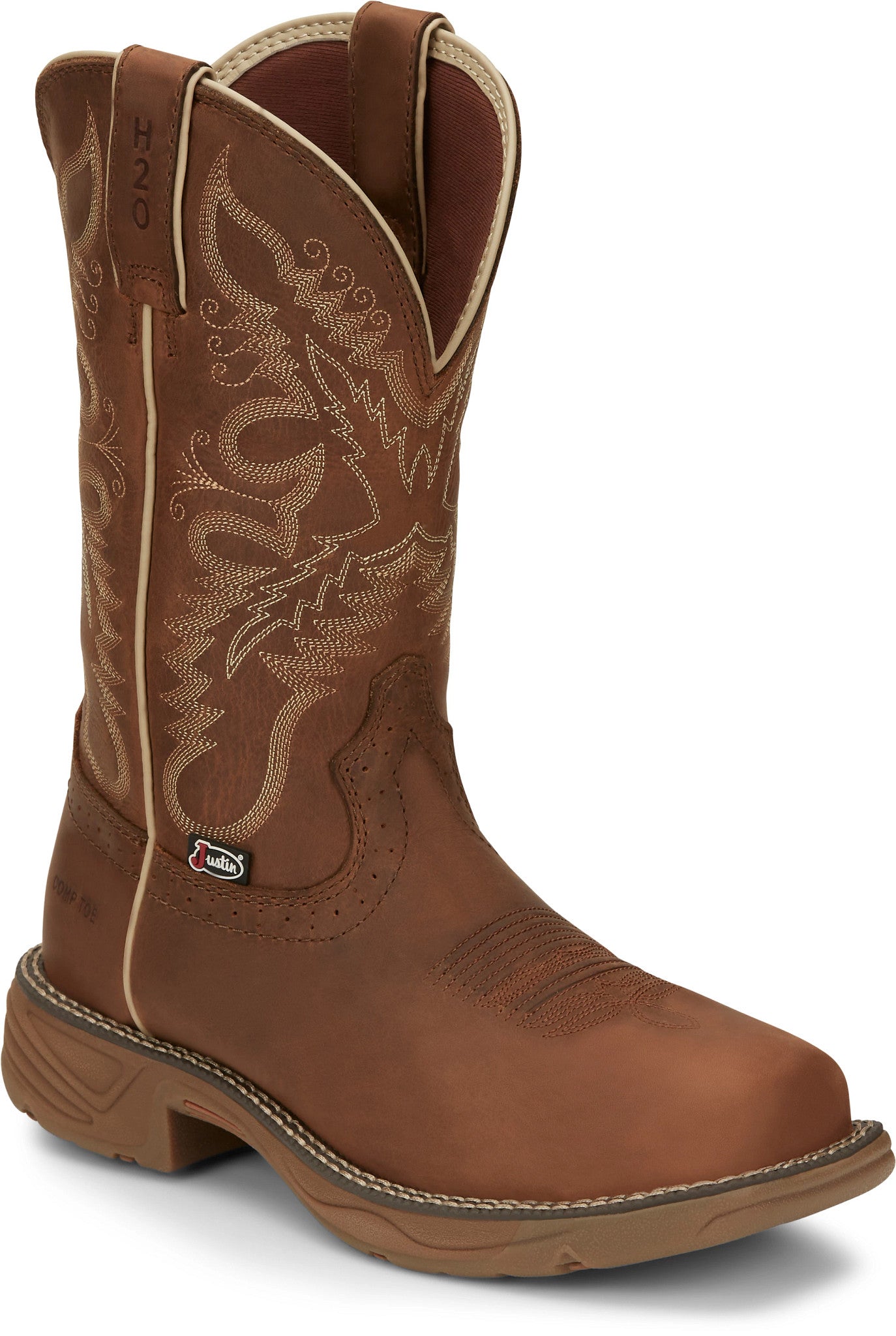 Rush 11" Nano Composite Toe Waterproof Work Boot ™ - Rustic Tan (Tan)