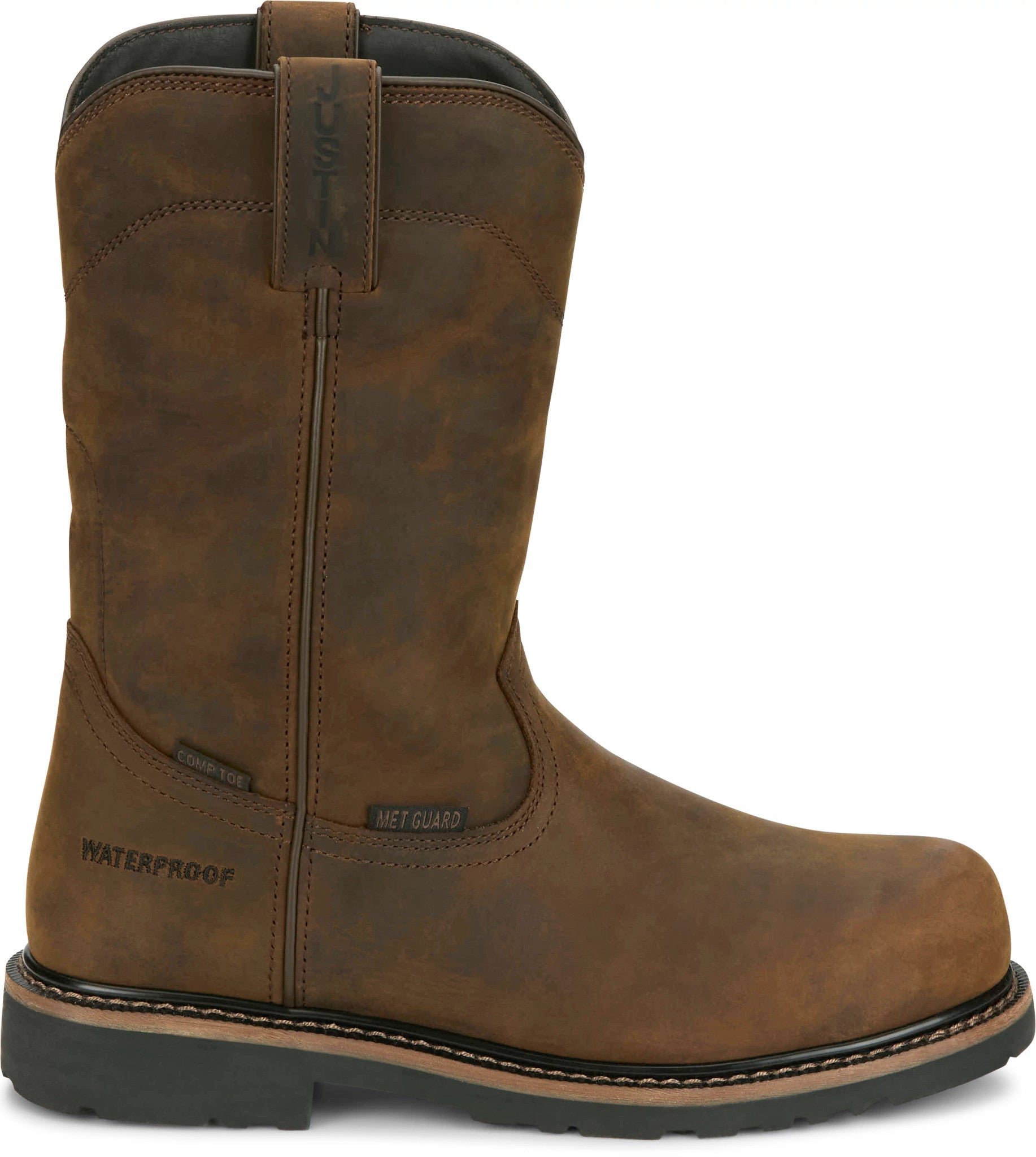 Pulley 10" Waterproof Met Guard Comp Toe ™ - Whiskey (Brown)
