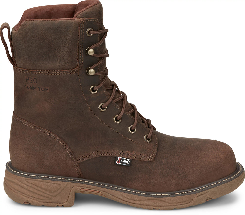 Rush 8" Lace UP Nano Comp Toe Waterproof ™ - Pecan Brown (Brown)