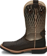 Derrickman 12" Comp Toe ™ - Brown Croc Print (Brown)