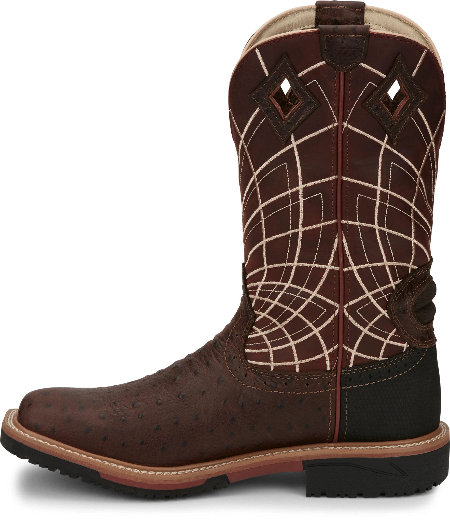 Derrickman 12" Waterproof ™ - Brown Ostrich Print (Brown)