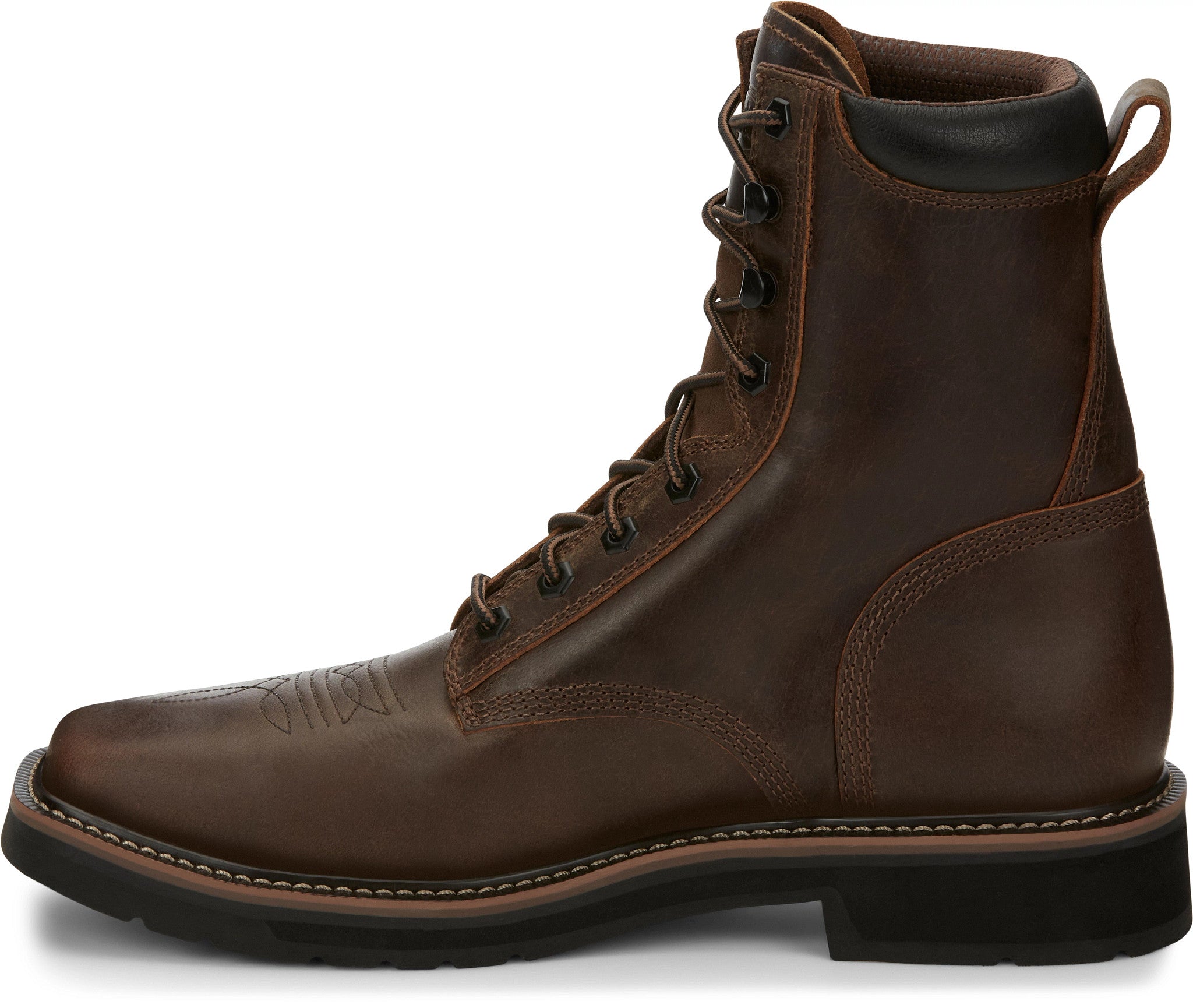 Pulley 8" Steel Toe ™ - Aged Bark (Brown)
